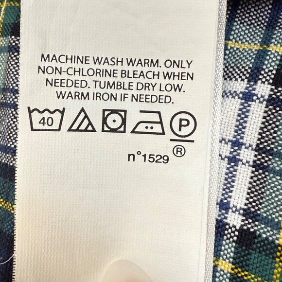 POLO RALPH LAUREN Men’s Long-Sleeve Blue and Green Plaid Button Down Shirt - Picture 9 of 11